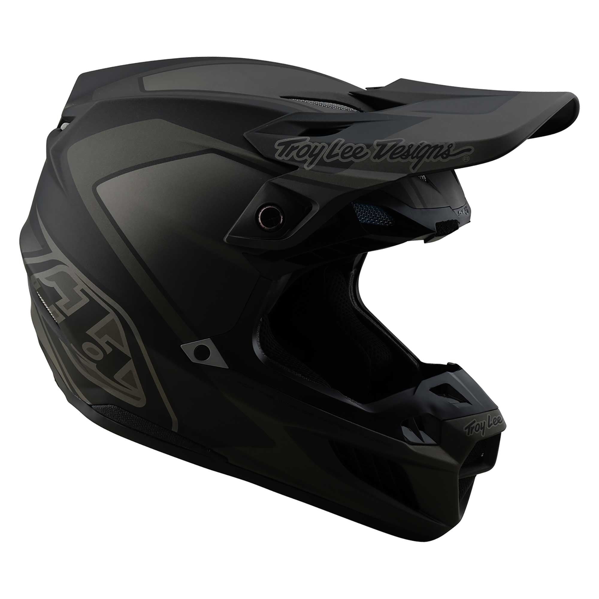 Troy Lee Motocross Helmet - SE5 Composite MIPS Integra Mono (Black)
