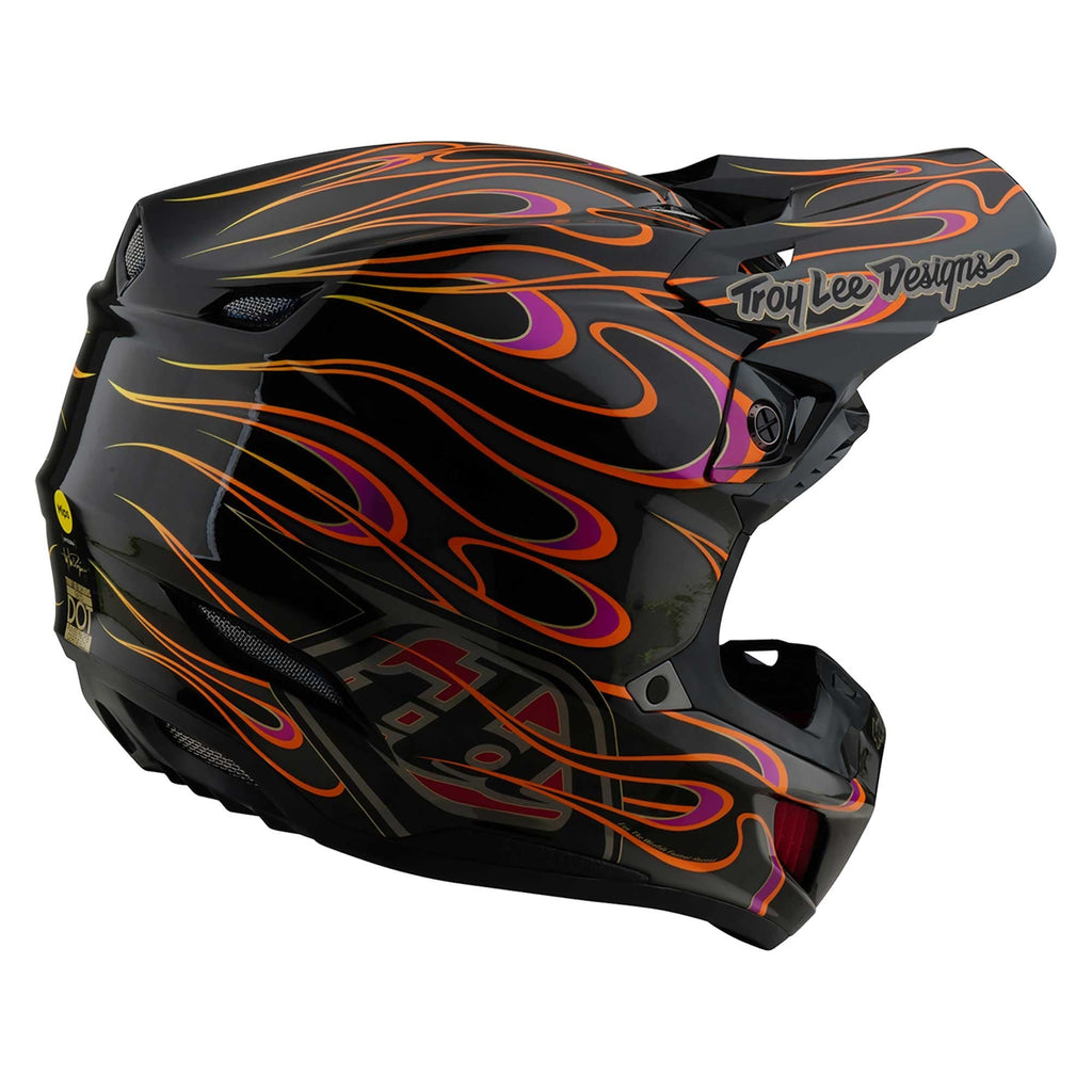 Troy Lee Motocross Helmet - SE5 Composite MIPS Integra - Torched (Black/Grey/Red)