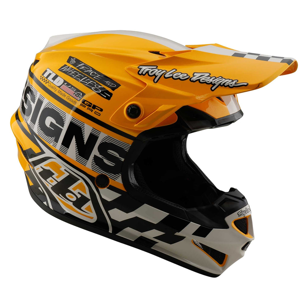 Troy Lee Motocross Youth Helmet - GP Pro MIPS - FIFTY-50 (White/Gold)