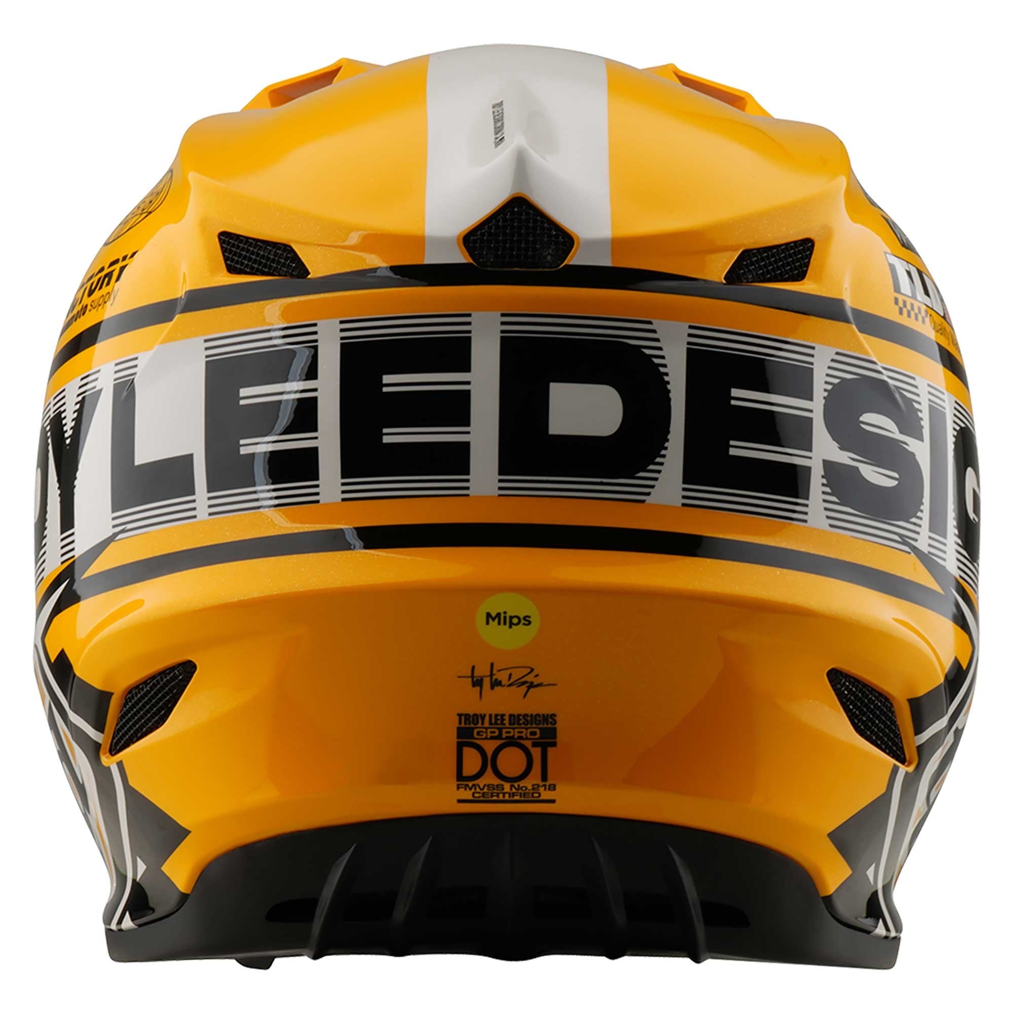 Troy Lee Motocross Youth Helmet - GP Pro MIPS - FIFTY-50 (White/Gold)