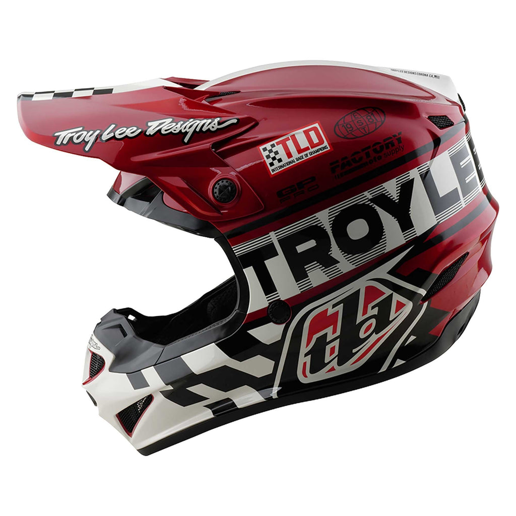 Troy Lee Motocross Helmet - GP Pro MIPS - FIFTY-50 (White/Red)