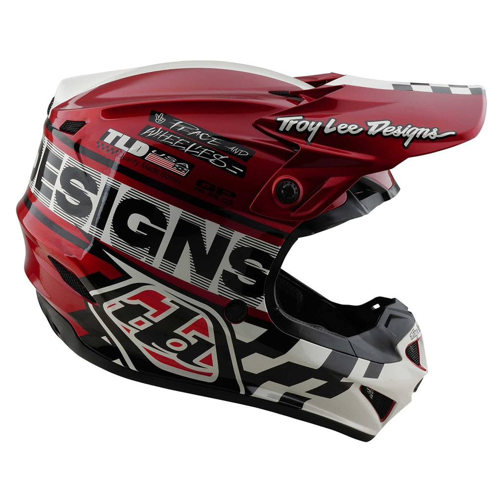 Troy Lee Motocross Helmet - GP Pro MIPS - FIFTY-50 (White/Red)