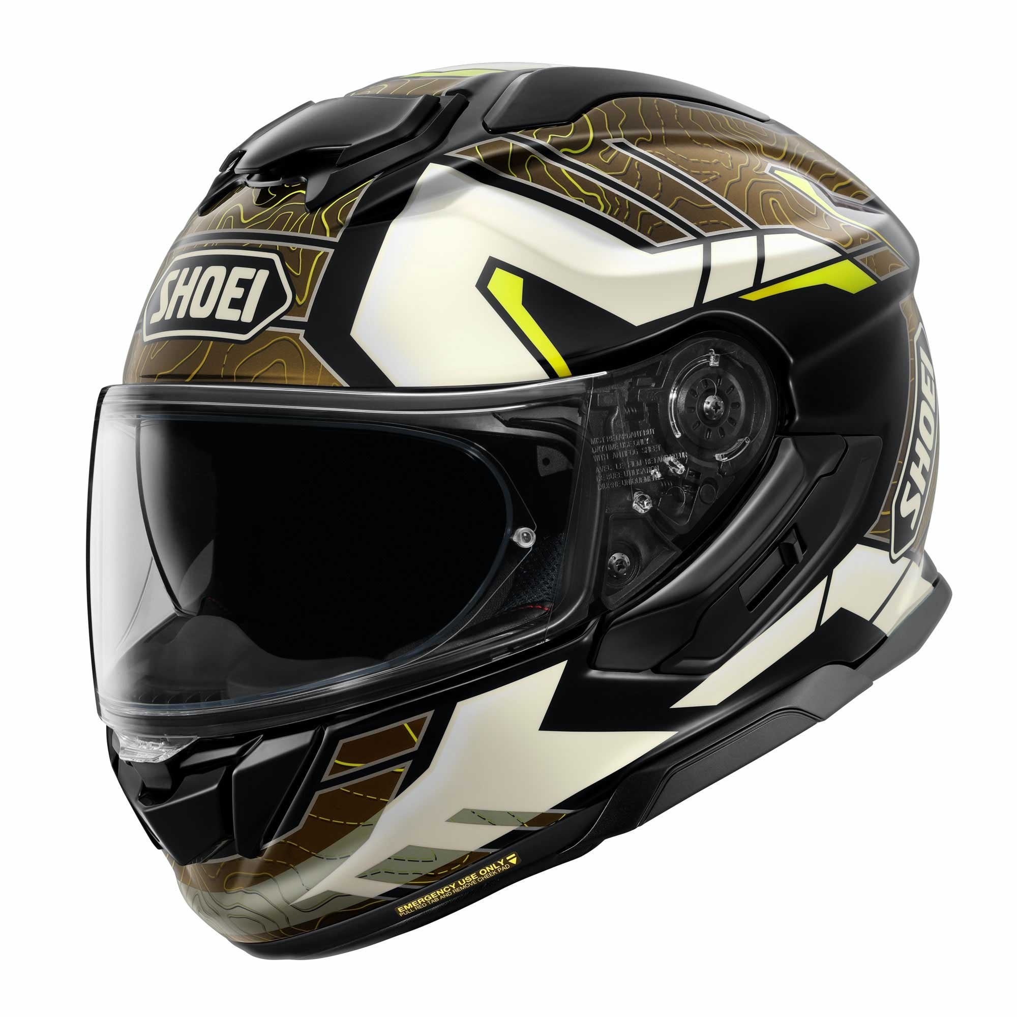 Shoei GT Air 3 Hike TC11 Motorcycle Helmet (White/Gold/Fluo)
