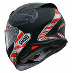 Shoei NXR2 Knee Down TC5 Motorcycle Helmet (Matt Black/Red)