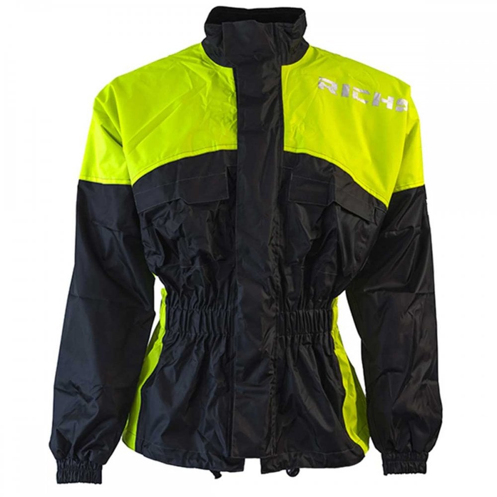 Richa (SALE) Waterproof Over Jacket - Rain Warrior (Black/Fluo)