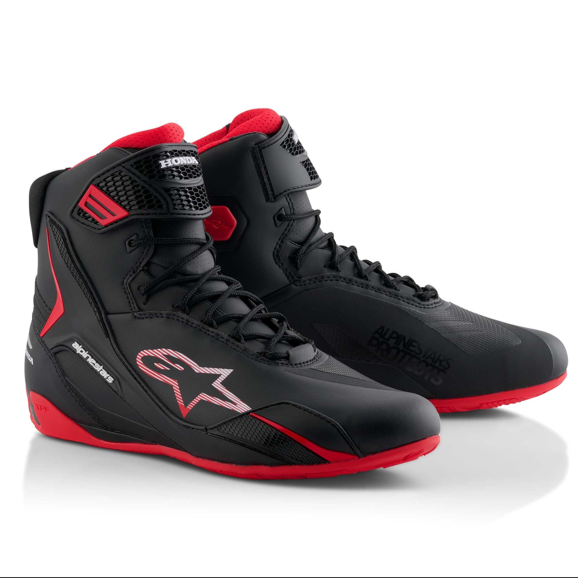 Alpinestars Honda Faster-4 Riding Shoes (Black/Red)