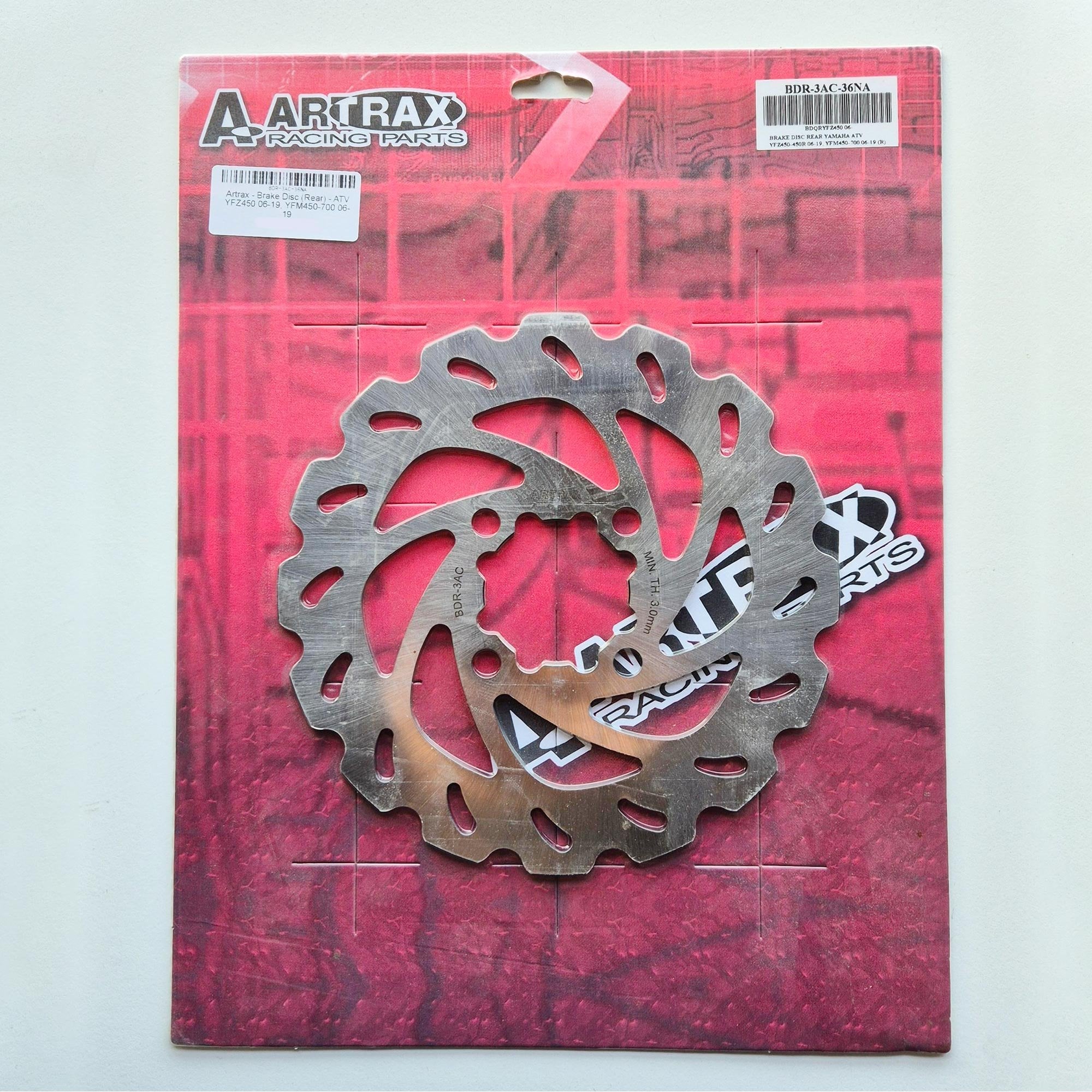 Artrax - Brake Disc (Rear) - ATV YFZ450 06-19, YFM450-700 06-19