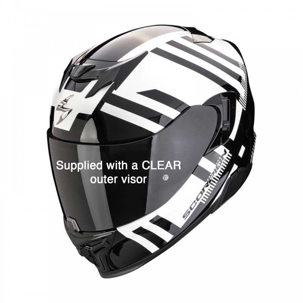 Scorpion (SALE) Helmet - EXO 520 EVO (2206) - Banshee (Gloss White/Black)
