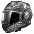 LS2 Motorcycle Touring Flip Over Helmet - FF901 Advant X - C Horizon (Carbon/Silver Grey)