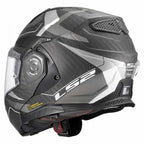 LS2 Motorcycle Touring Flip Over Helmet - FF901 Advant X - C Horizon (Carbon/Silver Grey)