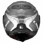 LS2 Motorcycle Touring Flip Over Helmet - FF901 Advant X - C Horizon (Carbon/Silver Grey)