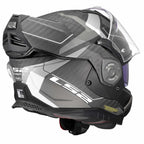 LS2 Motorcycle Touring Flip Over Helmet - FF901 Advant X - C Horizon (Carbon/Silver Grey)