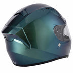 VCAN H128 Gradient Motorcycle Helmet (Green/Blue)
