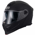 VCAN H276 Flip Up Motorcycle Helmet (Matte Black)