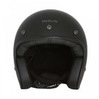 Merlin (2025) Open Face Helmet - Blackbird Jet - (Matt Black)