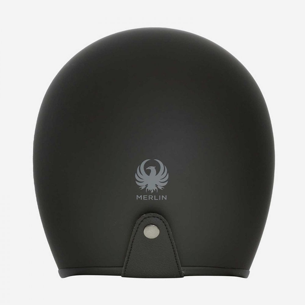 Merlin (2025) Open Face Helmet - Blackbird Jet - Naked (Matt Black)