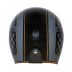 Merlin (2025) Open Face Helmet - Blackbird Jet - Racer (Gloss Grey/Black/Gold)