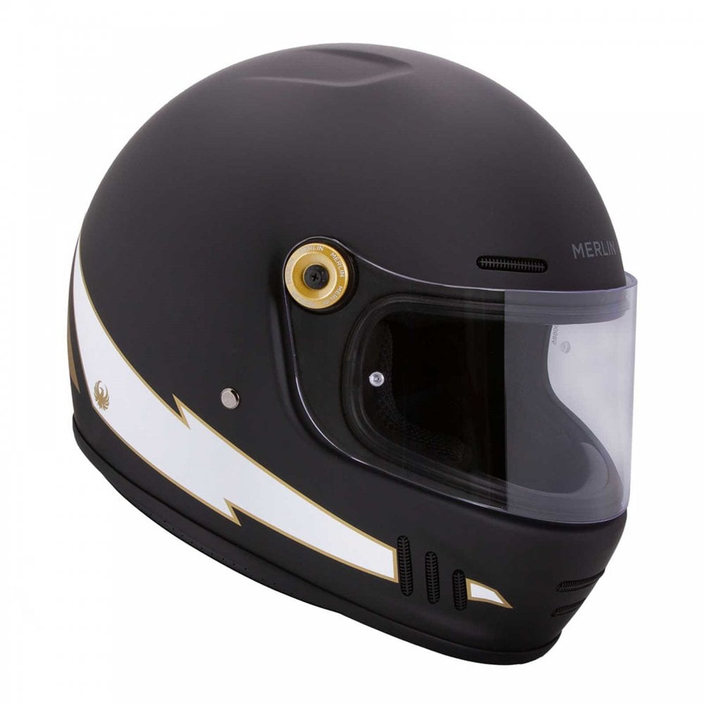 Merlin (2025) Full Face Helmet - Revival - Flash (Matt Black)