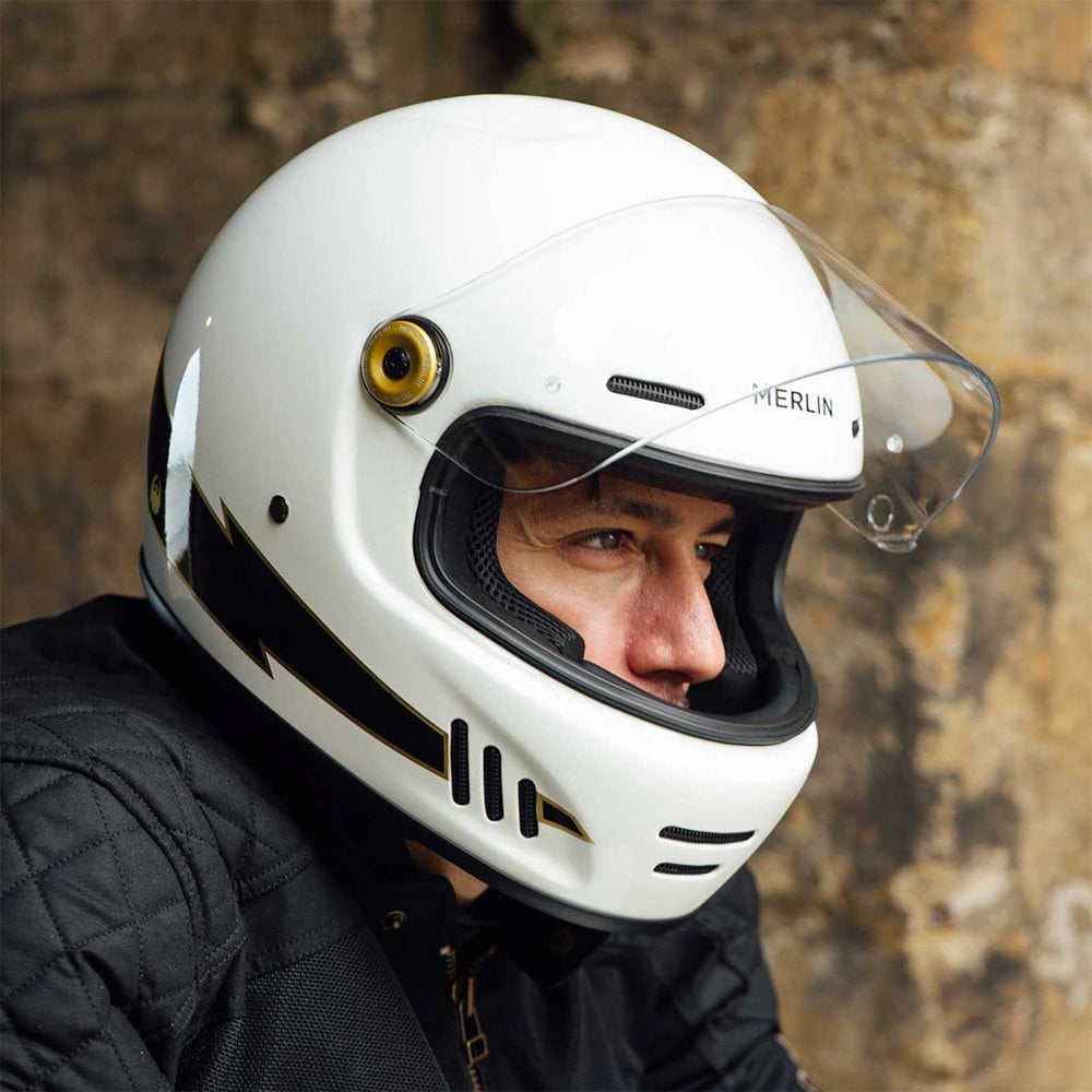 Merlin (2025) Full Face Helmet - Revival - Flash (Gloss White)