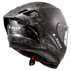 LS2 FF807 Dragon 6k Forged Carbon Motorcycle Road Helmet (Black)