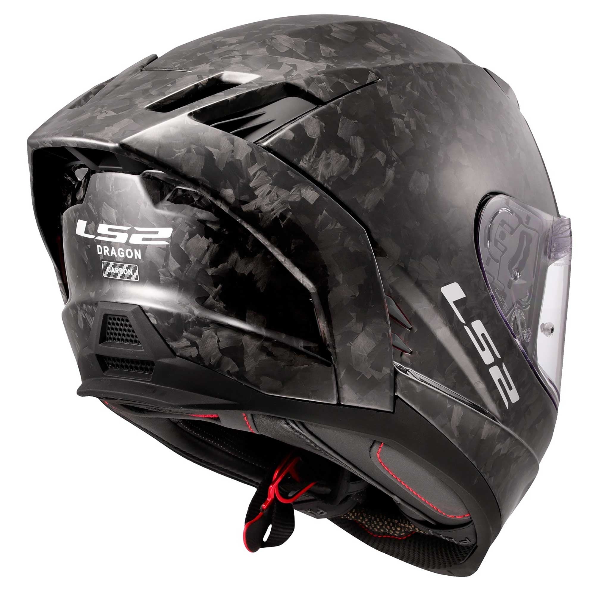 LS2 Motorcycle Road | Race Helmet - FF807 Dragon Forged Carbon (Black)