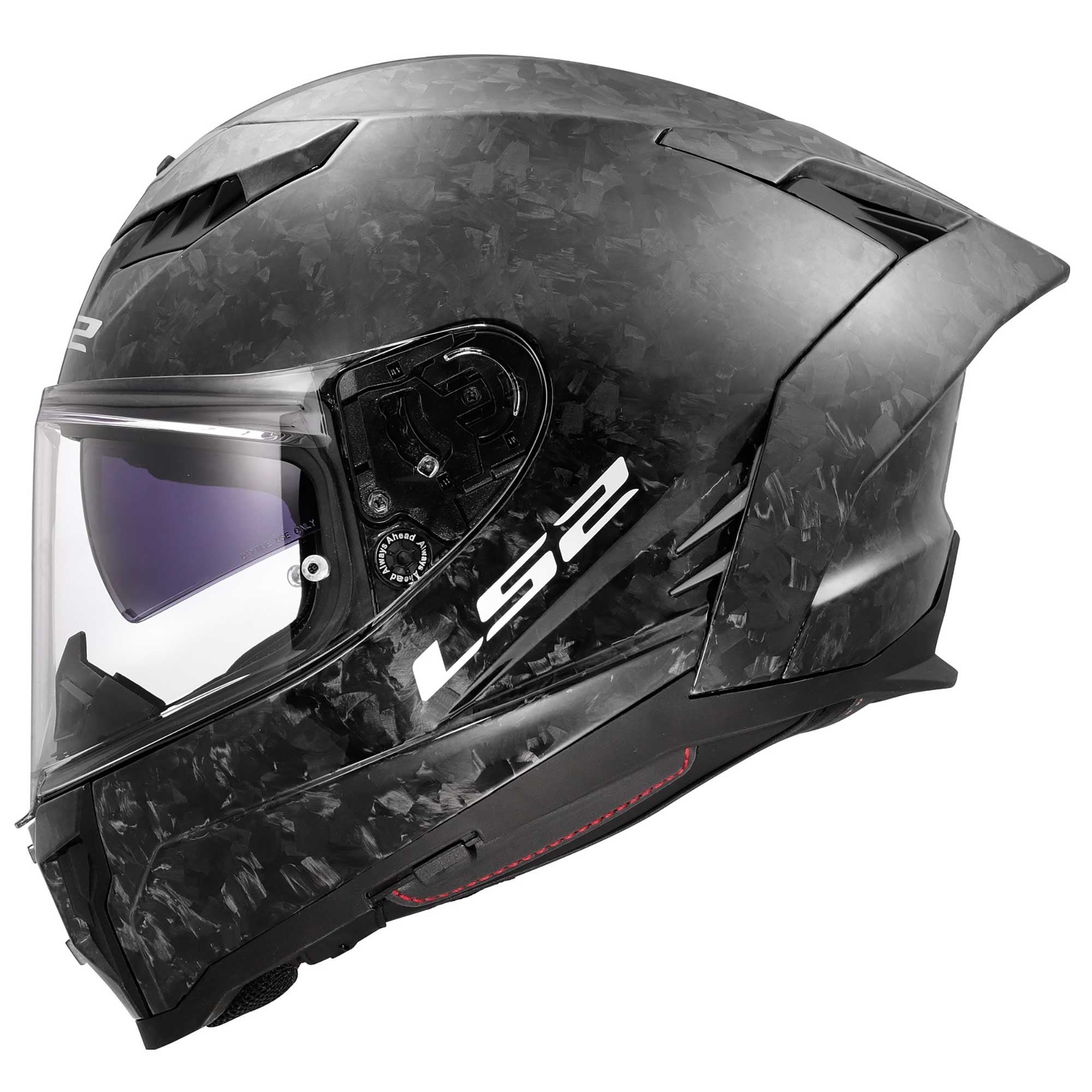 LS2 Motorcycle Road | Race Helmet - FF807 Dragon Forged Carbon (Black)