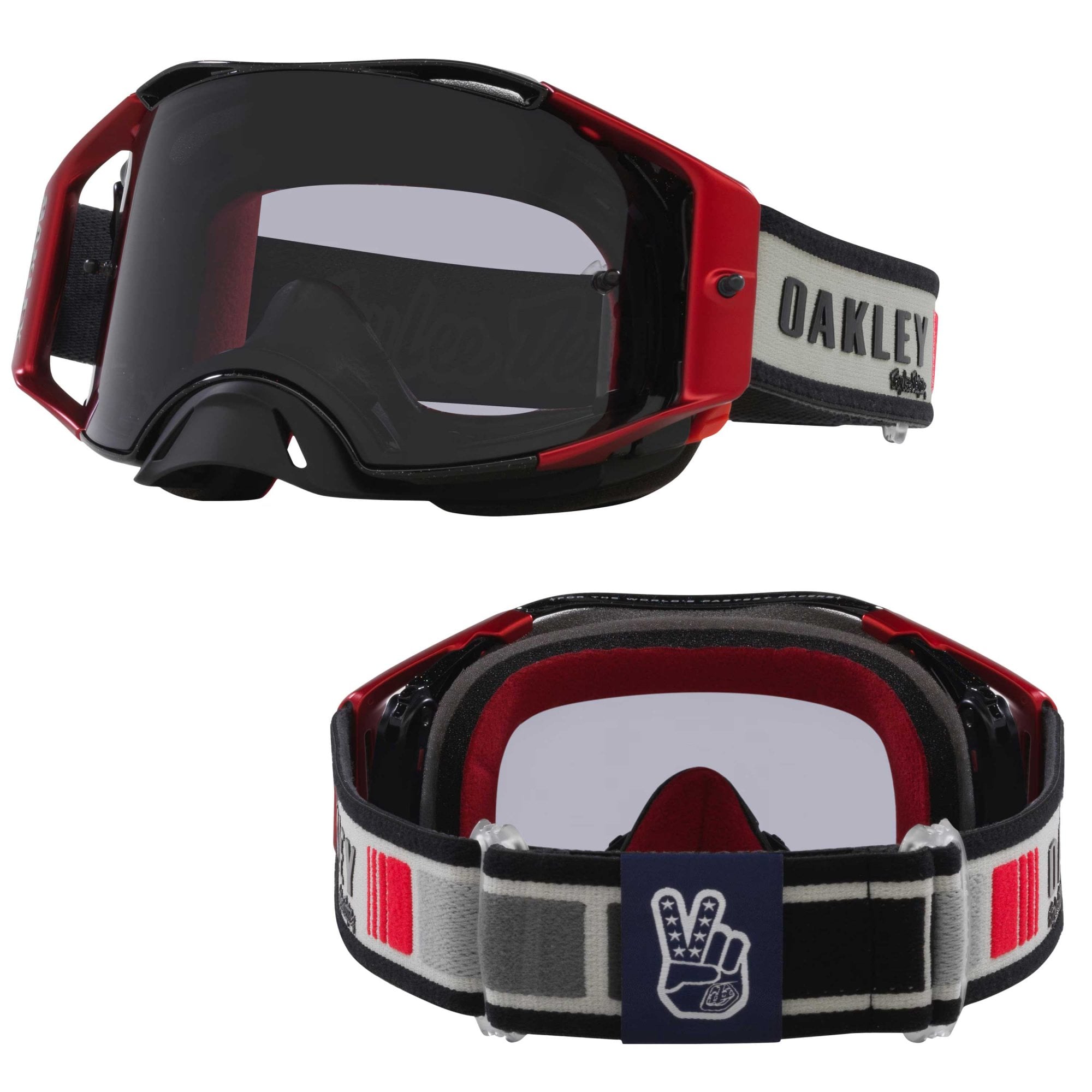 Oakley Airbrake Goggles - TLD GREY Blocks (Grey) Dark Grey Lens *NO BOX*
