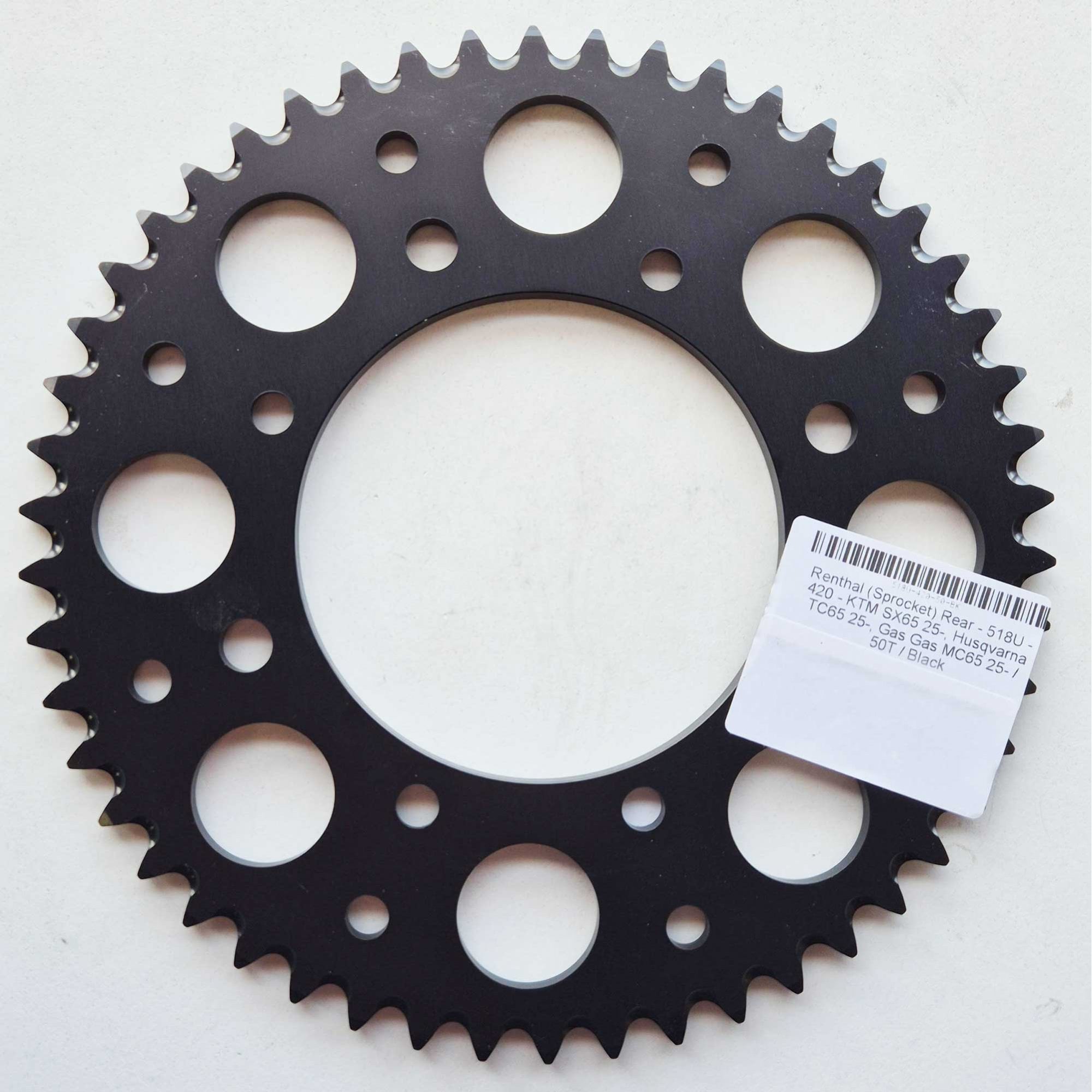 Renthal Rear Sprocket Ultralight 518U-420 - KTM SX65 25-26, Husqvarna TC65 25-26, Gas Gas MC65 25-26