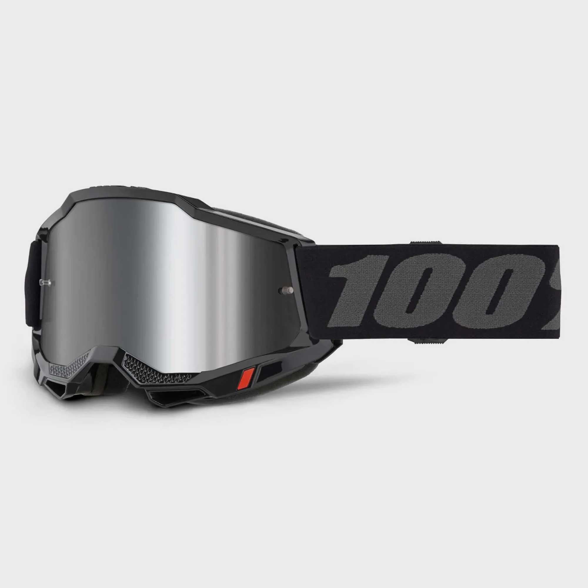 100% MX | MTB Goggles - Accuri-2 (BLACK) Silver Iridium Lens