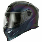 VCAN H276 Gradient Flip Up Motorcycle Helmet (Purple/Blue)