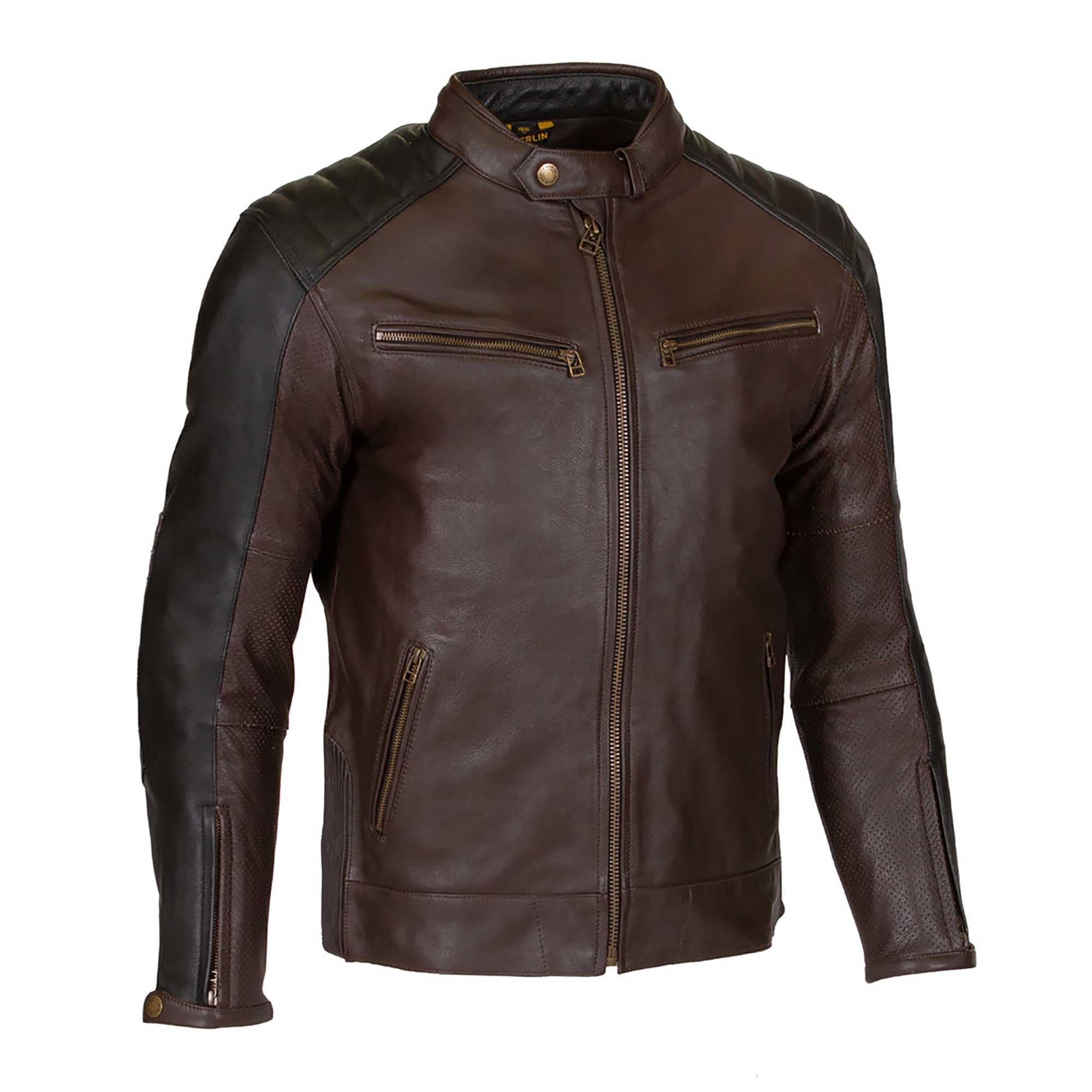 Merlin (2025) Jacket - Chase 2 D3O Leather (AAA) - Brown/Black