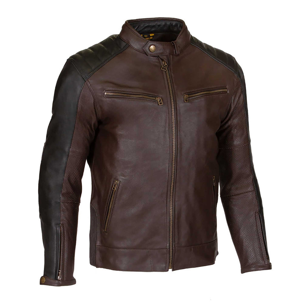 Merlin (2025) Jacket - Chase 2 D3O Leather (AAA) - Brown/Black
