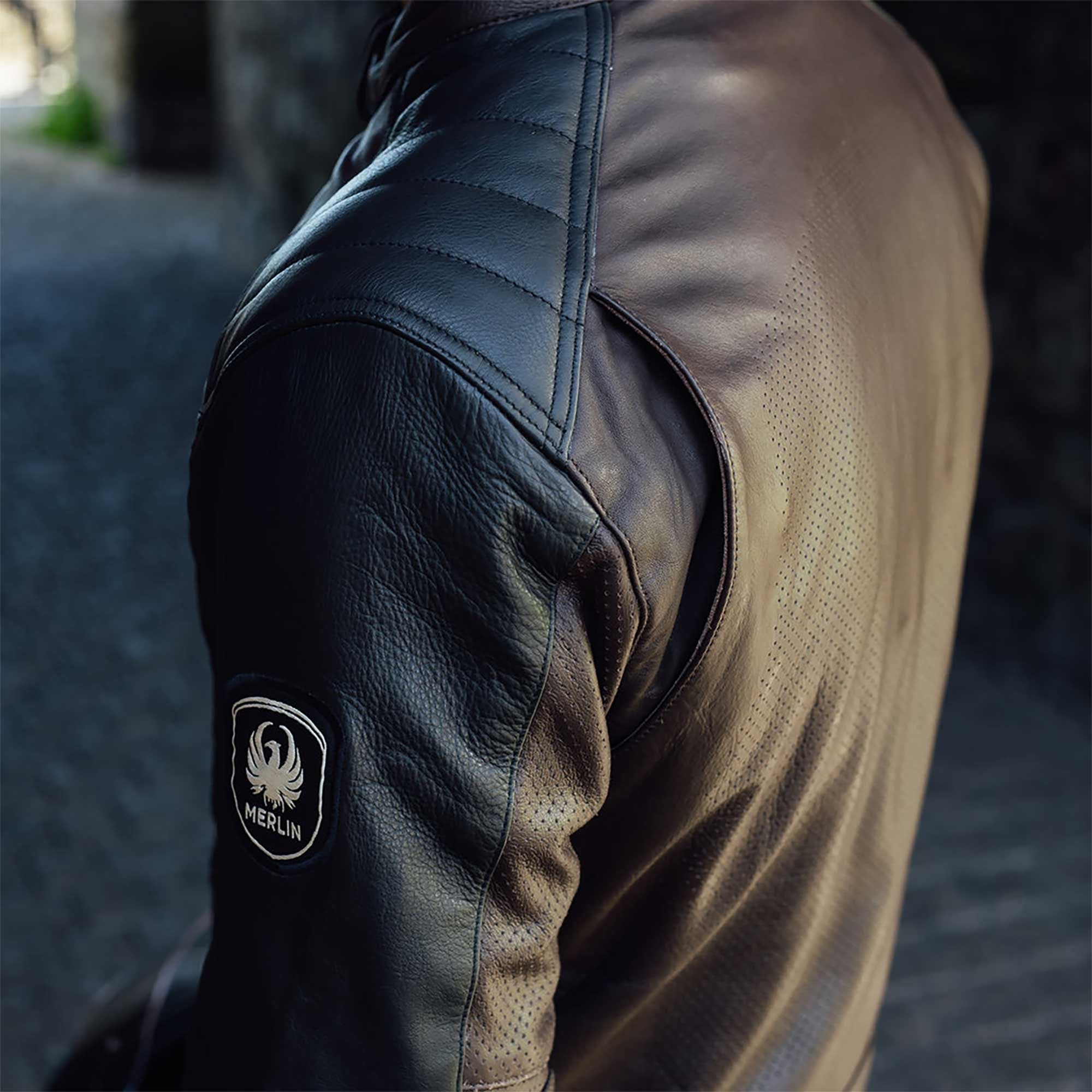 Merlin (2025) Jacket - Chase 2 D3O Leather (AAA) - Brown/Black