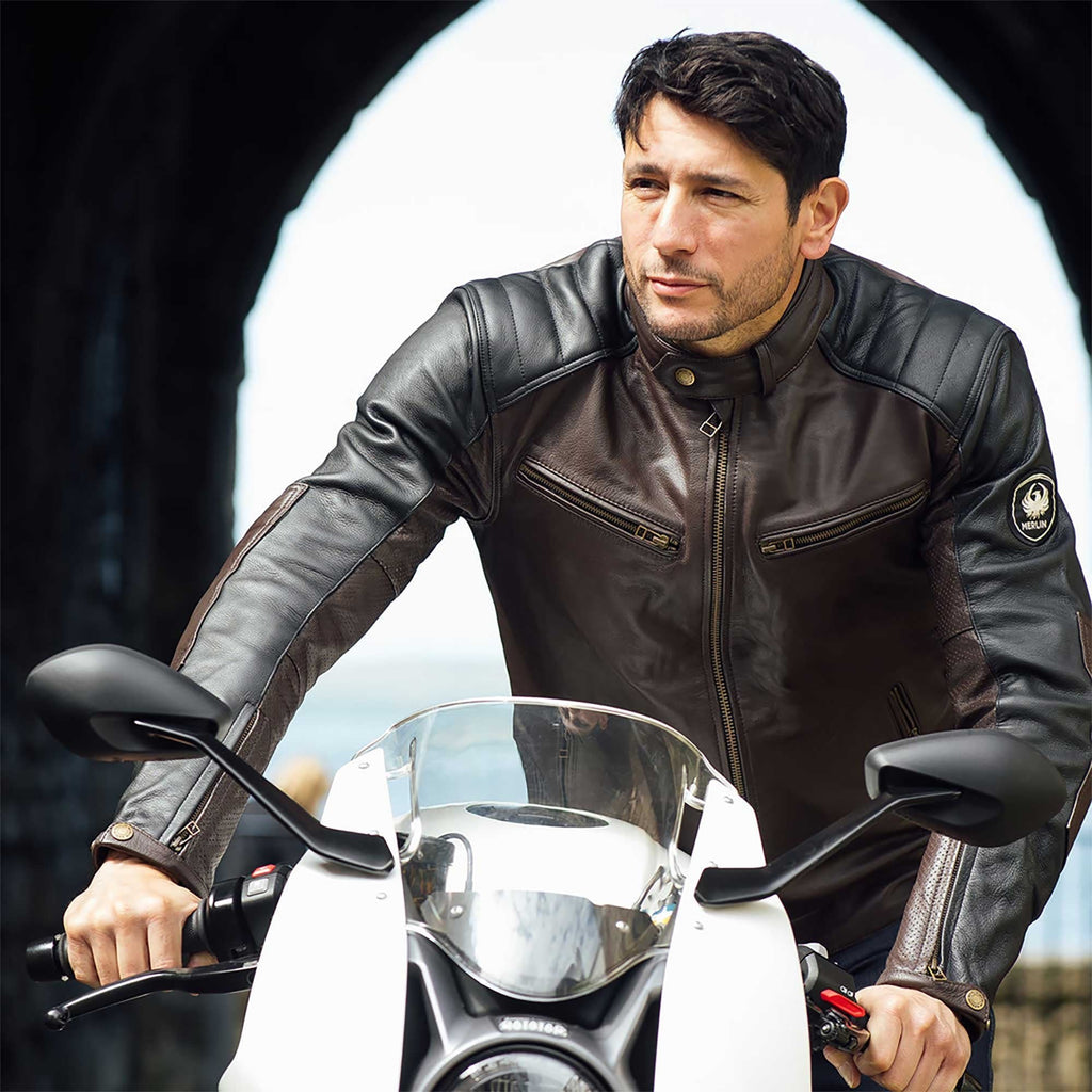 Merlin (2025) Jacket - Chase 2 D3O Leather (AAA) - Brown/Black