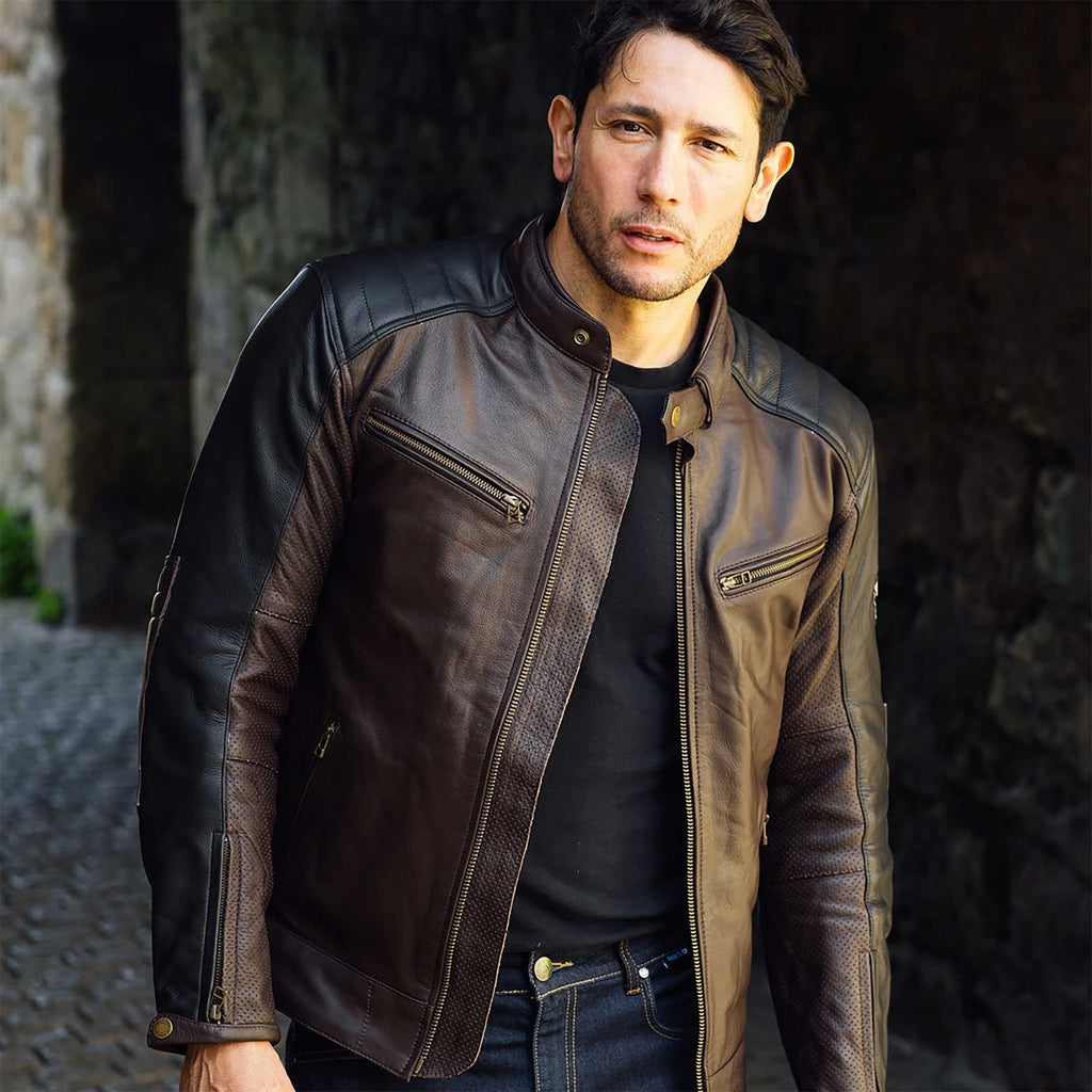 Merlin (2025) Jacket - Chase 2 D3O Leather (AAA) - Brown/Black
