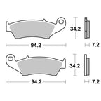 SBS - Brake Pads - SINTERED - GF041/FA185/UBP0694