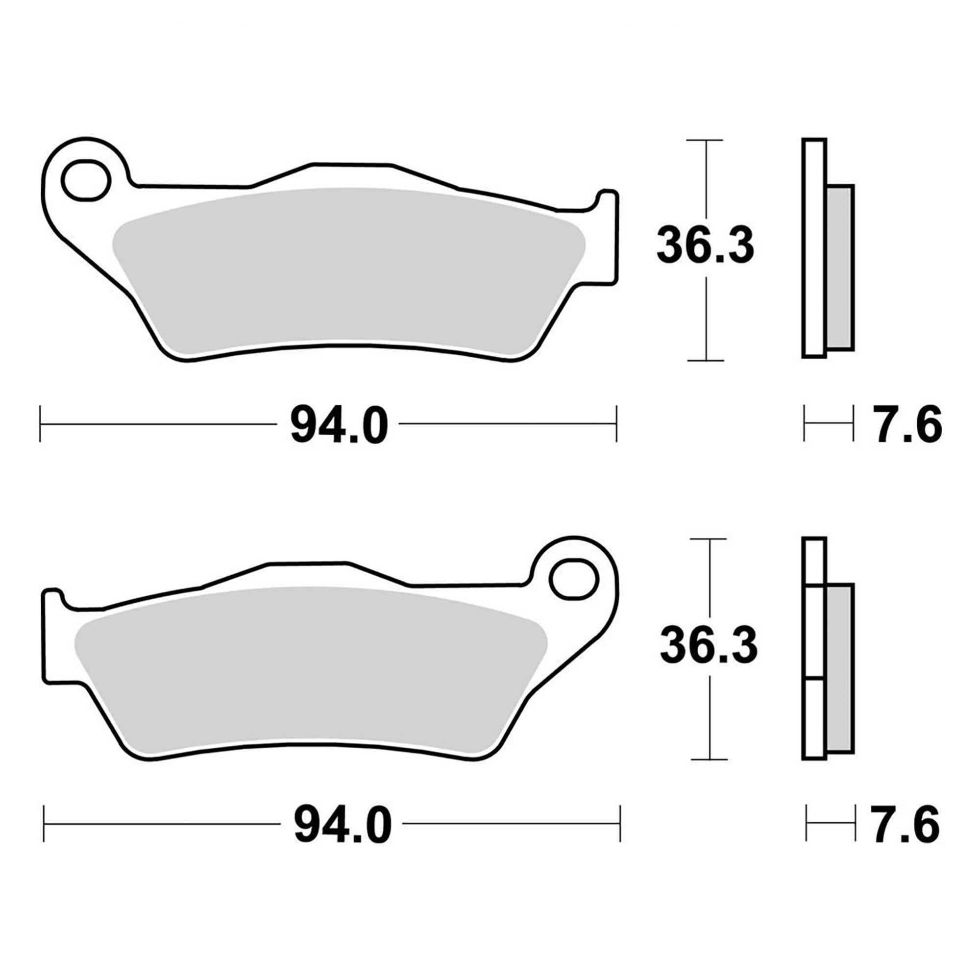SBS - Brake Pads - SINTERED - GF031/FA181/UBP0671