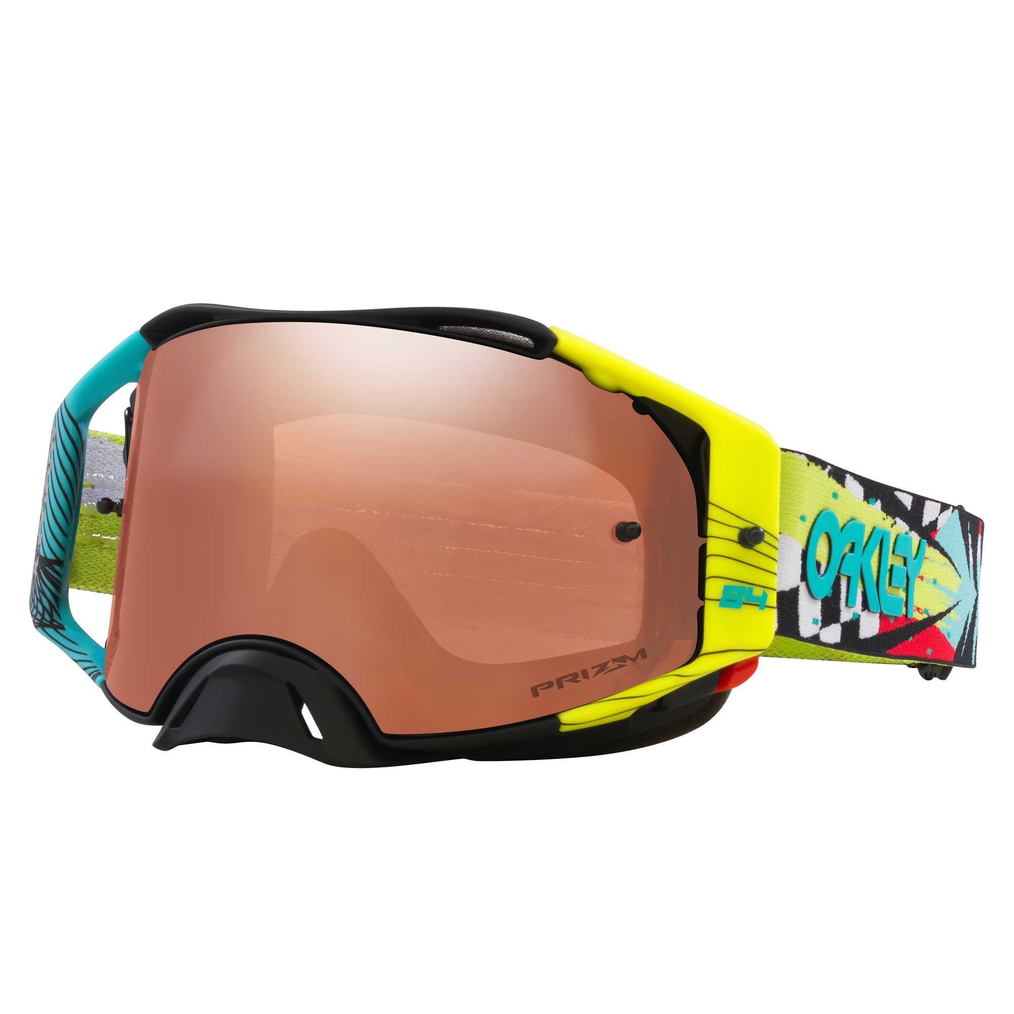 Oakley (SALE) Airbrake Goggles - Herlings (Black/Teal/Yellow) PRIZM Black Lens