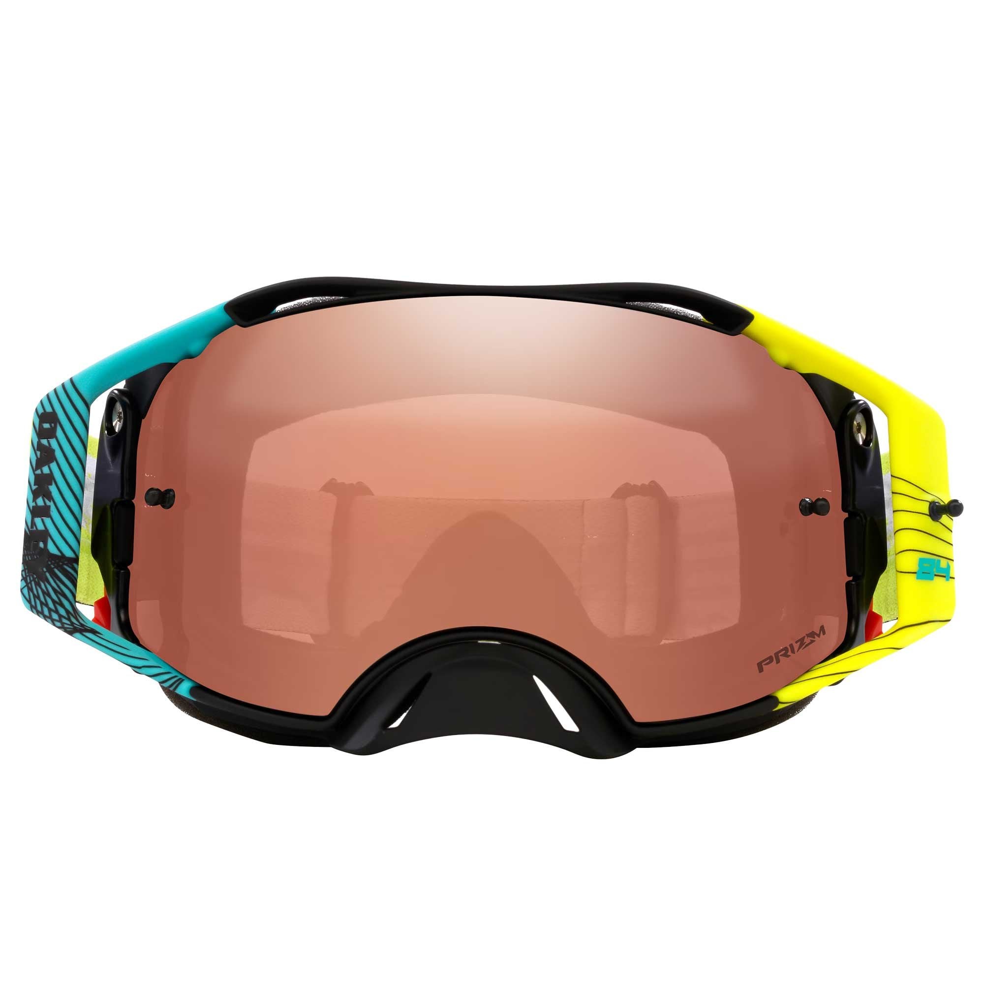 Oakley (SALE) Airbrake Goggles - Herlings (Black/Teal/Yellow) PRIZM Black Lens