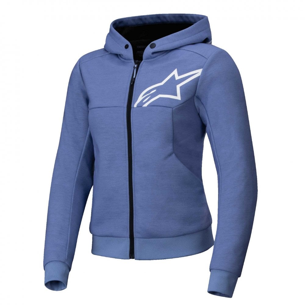 Alpinestars Women's Chrome V2 SPORT Motorcycle Hoodie (Blue/Violet/White)