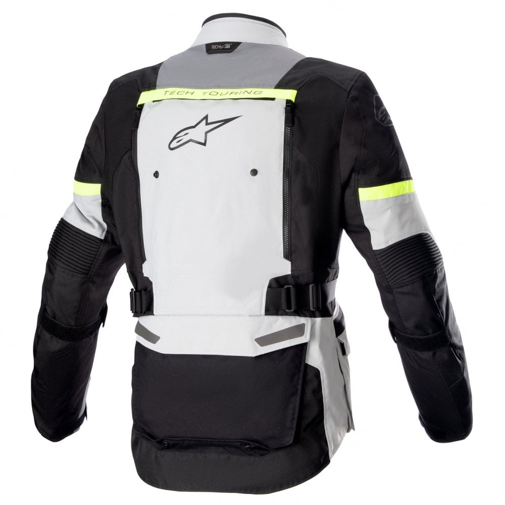 Alpinestars Bogota Pro Drystar Motorcycle Adventure | Touring Textile Jacket (Ice Grey/Dark Grey/Yellow Fluo)