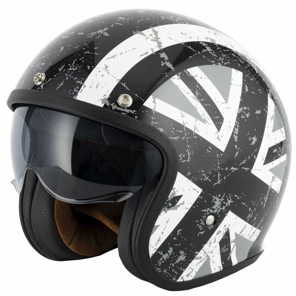 Vcan (2025) Helmet - H589 **With Peak** (Black Jack)