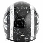 Vcan H589 Open Face Helmet inc Peak (Black Jack)