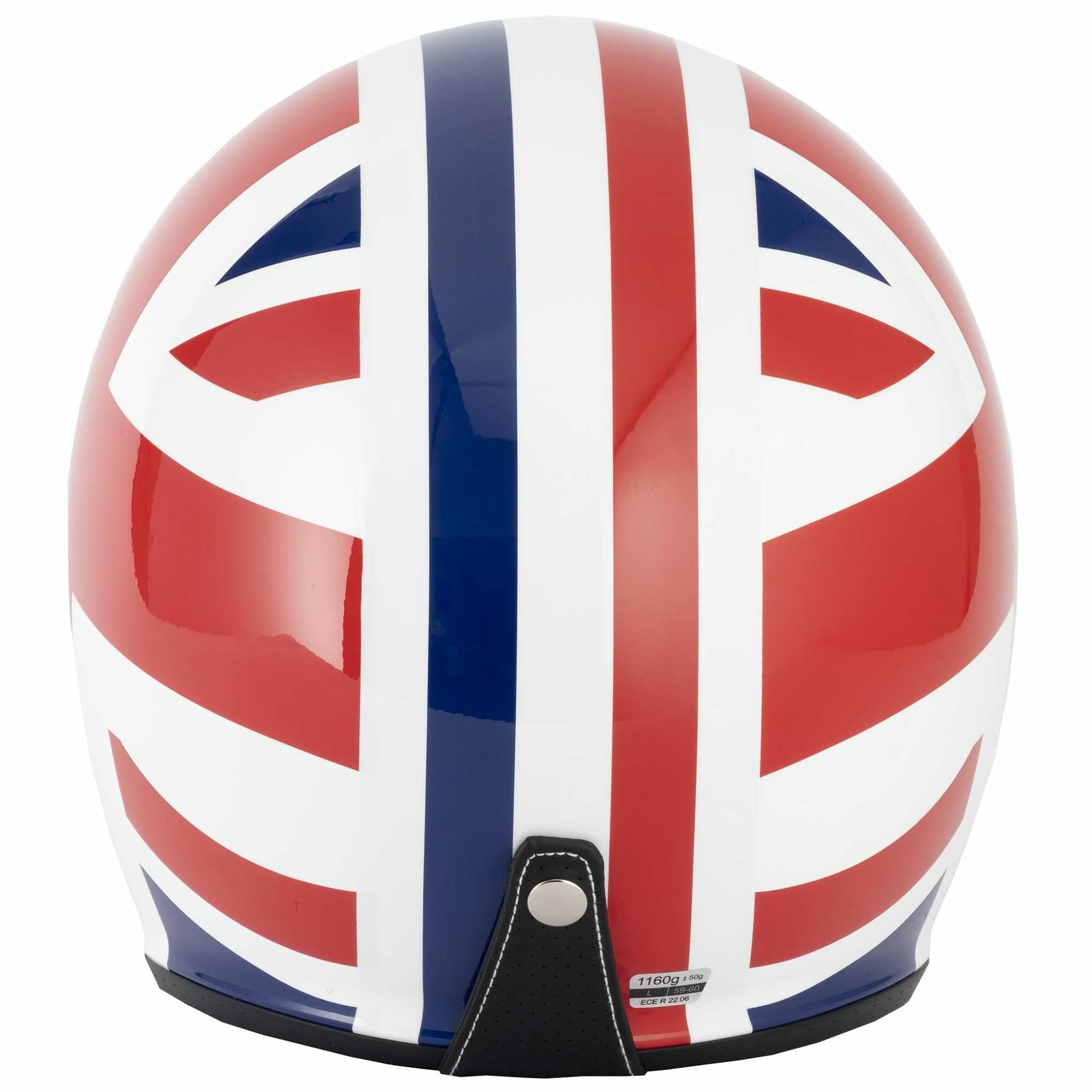 Vcan (2025) Helmet - H589 **With Peak** (Union Jack Gloss)