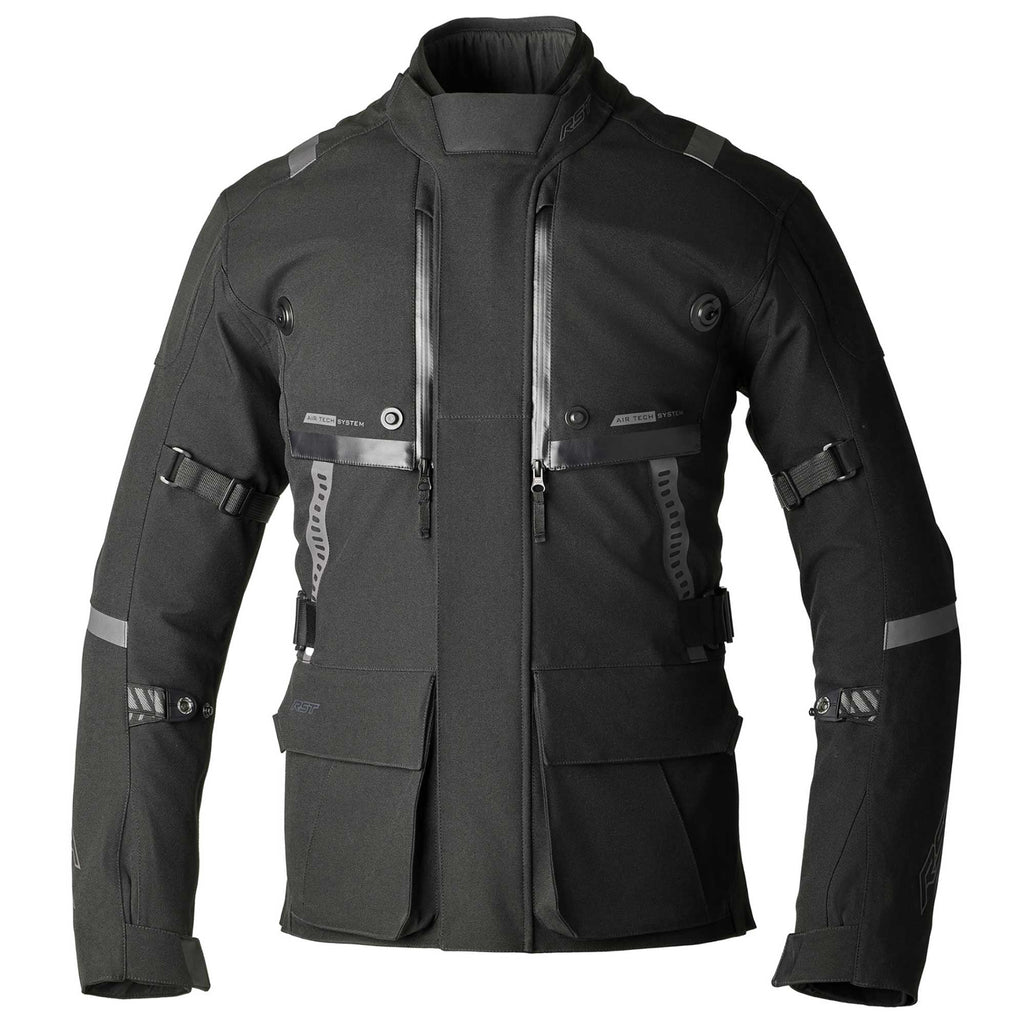 RST Motorcycle Adventure Touring Textile Jacket - Pro Series VULCAN CE AA Laminated (Black/Black)
