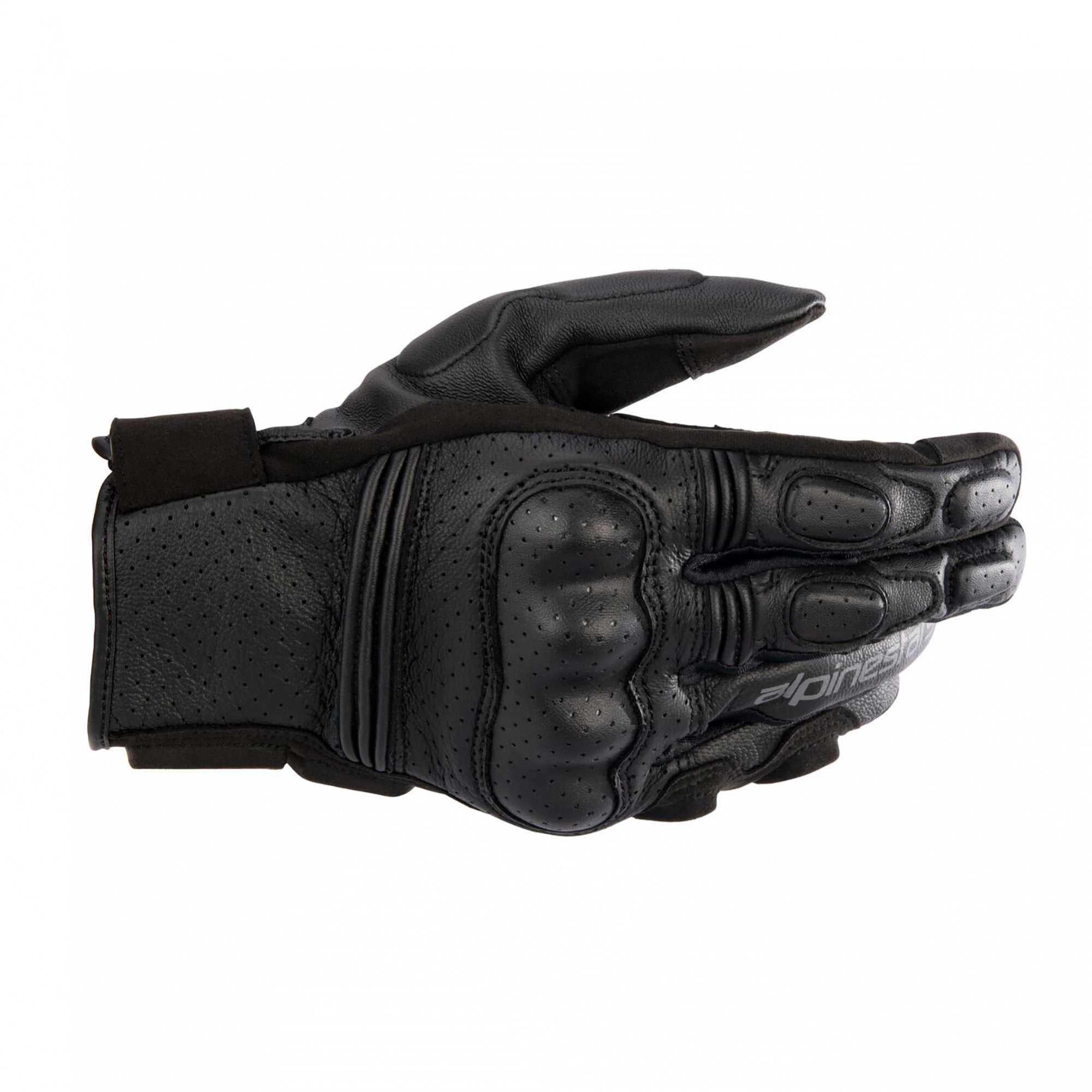 Alpinestars Phenom Leather Air Motorcycle Short Leather Gloves (Black/Black)
