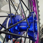 SMPro - Platinum Wheel Set - 21"/19" - KX125/250 06-08, KXF250/450 06-25 - Purple Rim/Blue Hub & Nipples