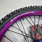 SMPro - Platinum Wheel Set - 21"/19" - KX125/250 06-08, KXF250/450 06-25 - Purple Rim/Blue Hub & Nipples