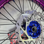 SMPro - Platinum Wheel Set - 21"/19" - KX125/250 06-08, KXF250/450 06-25 - Purple Rim/Blue Hub & Nipples