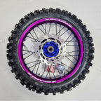SMPro - Platinum Wheel Set - 21"/19" - KX125/250 06-08, KXF250/450 06-25 - Purple Rim/Blue Hub & Nipples